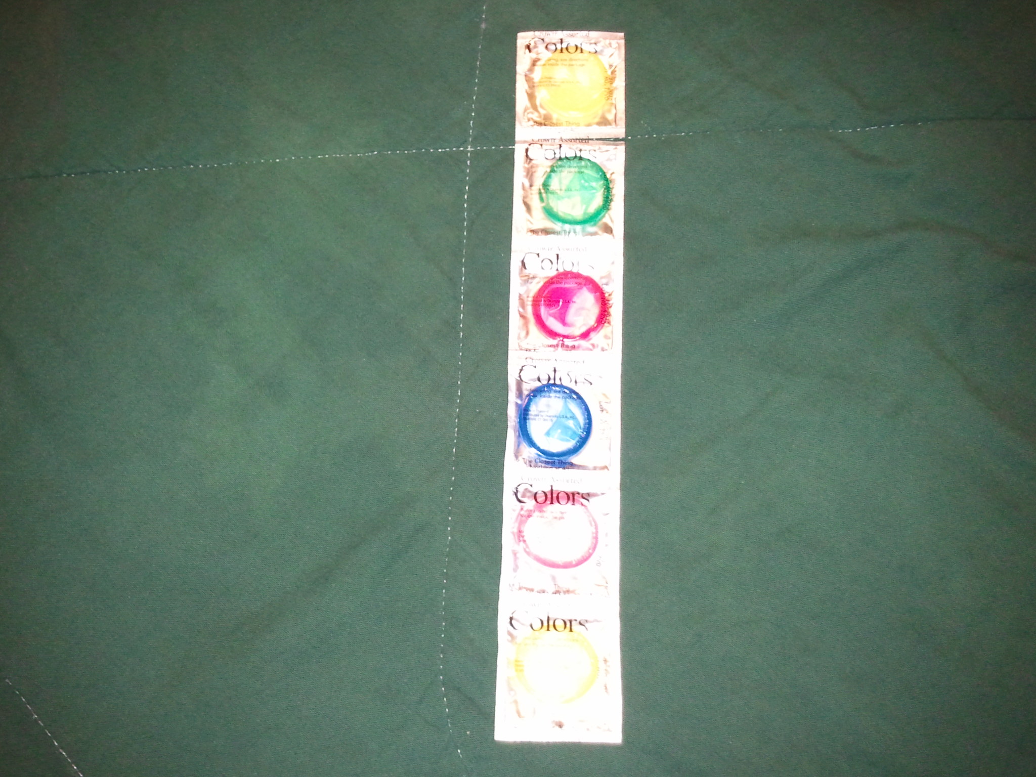 condoms colorful backside