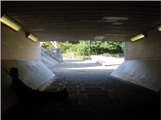 The underpass where the hobo was in A Clockwork Orange