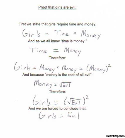 I knew it, just simple mathmatics.