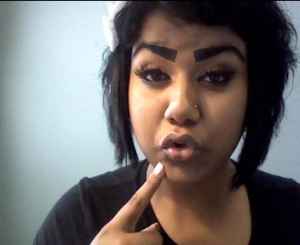 this pic was posted on craigslist the fail was that she posted herself as cutee her fukin eyebrows