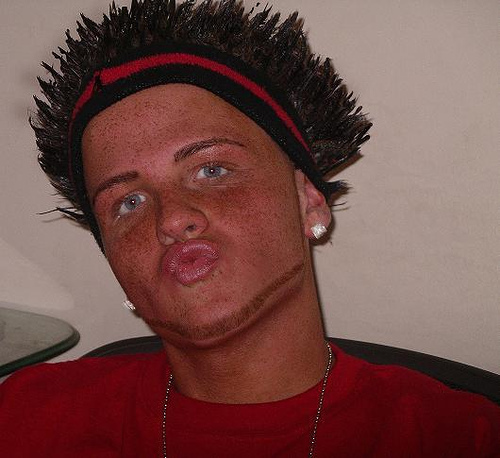 duck face self tanned idiot