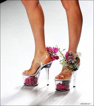 Great bridal shoe! Hope the groom is 8 ft. tall!