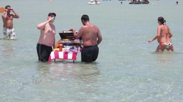 fat asses grill up no matter where they are!