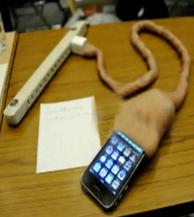 creepy umbilical phone charger