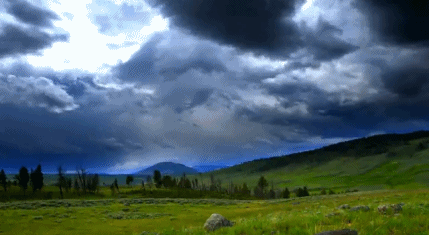 Trippy GIF of clouds.