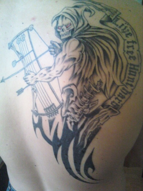 My new Tattoo... Live free hunt hard..