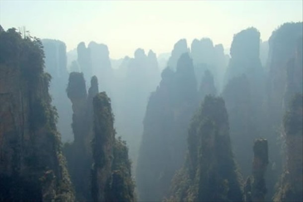 Beautiful rock pillars in China