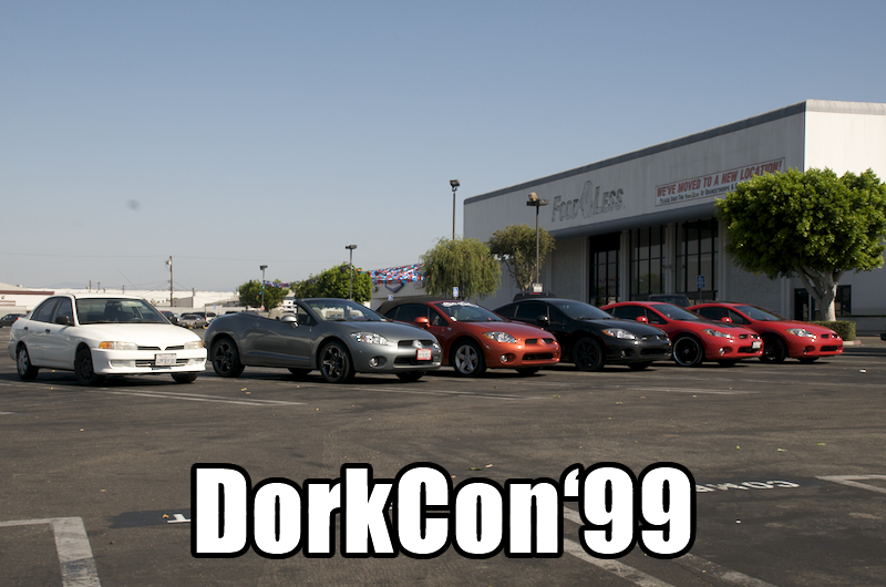The parking lot at DorkCon '99.