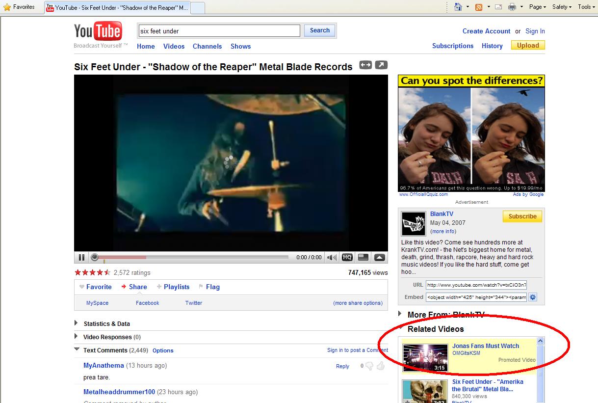 Related Media FTL, Youtube is onto my secret Jonas Brother obsession...