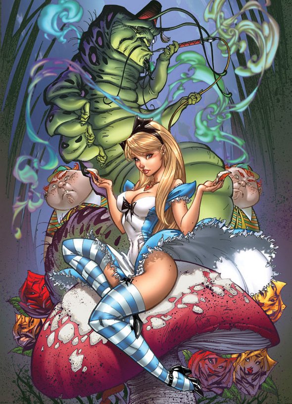 Naughty Alice in Wonderland Art