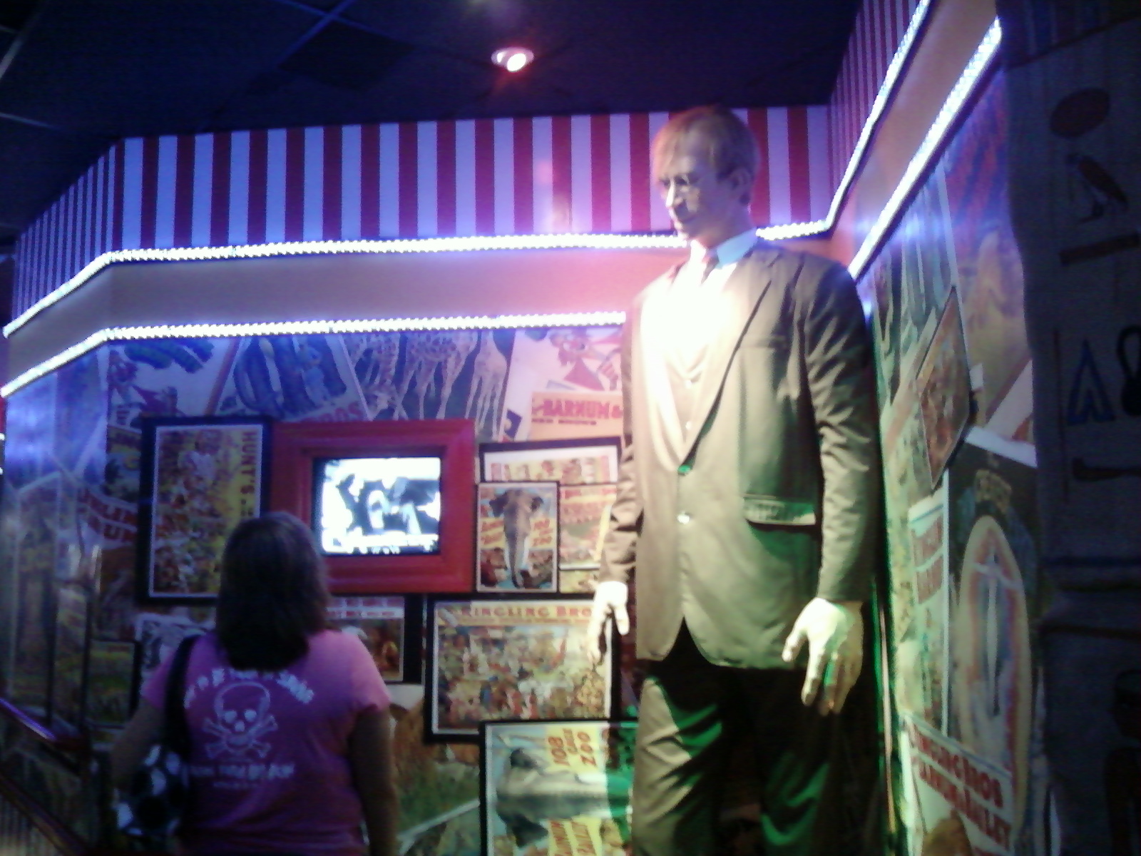 This is Robert Wadlow standing at 8'11" standing beside a lady at 5'6"