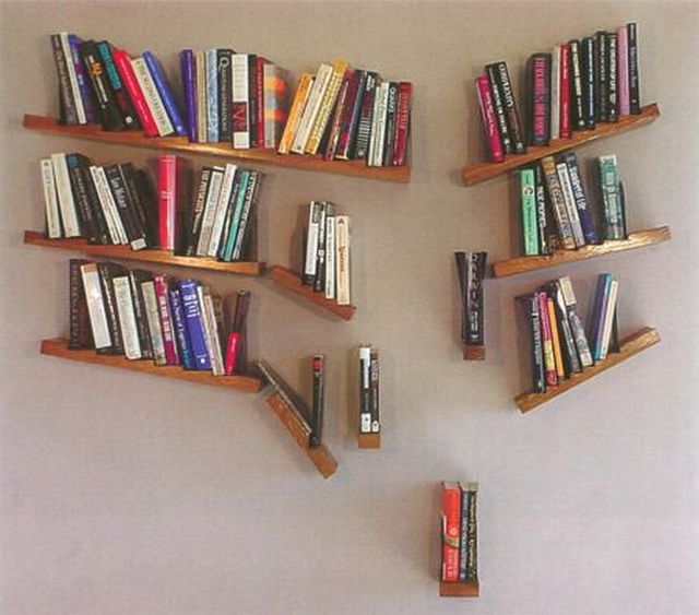 collapsing bookshelf