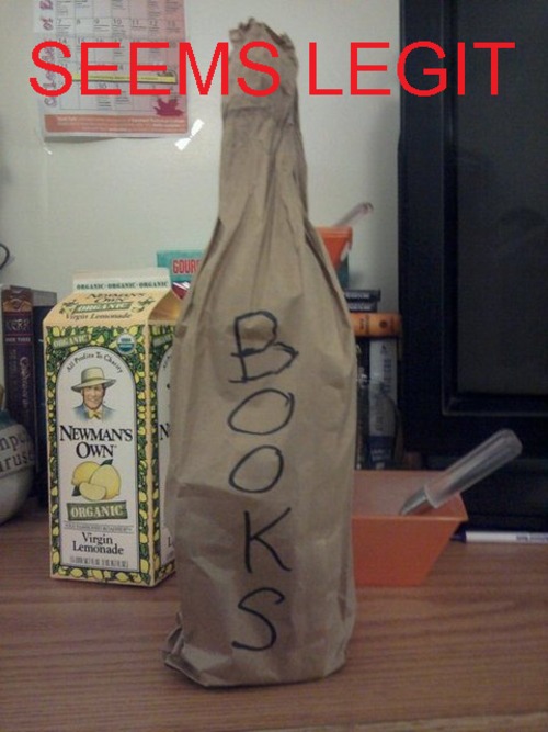 random pic books bottle meme - Seems Legit Newmans Own Chool rus Organic Virgin Lemonade