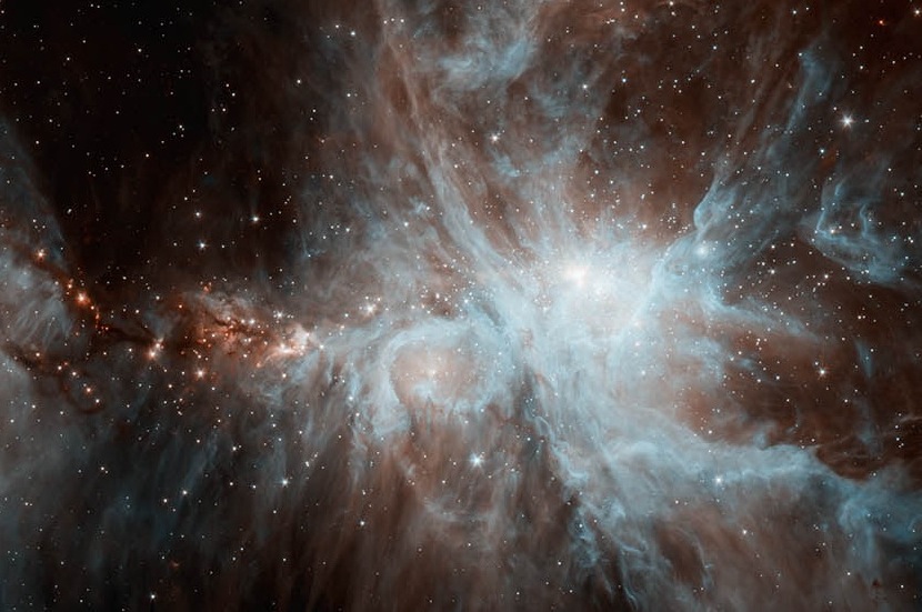 Jesus may have shown Himself in Spitzer's Orion.
Can you find Him?
Hint: He may be balding.