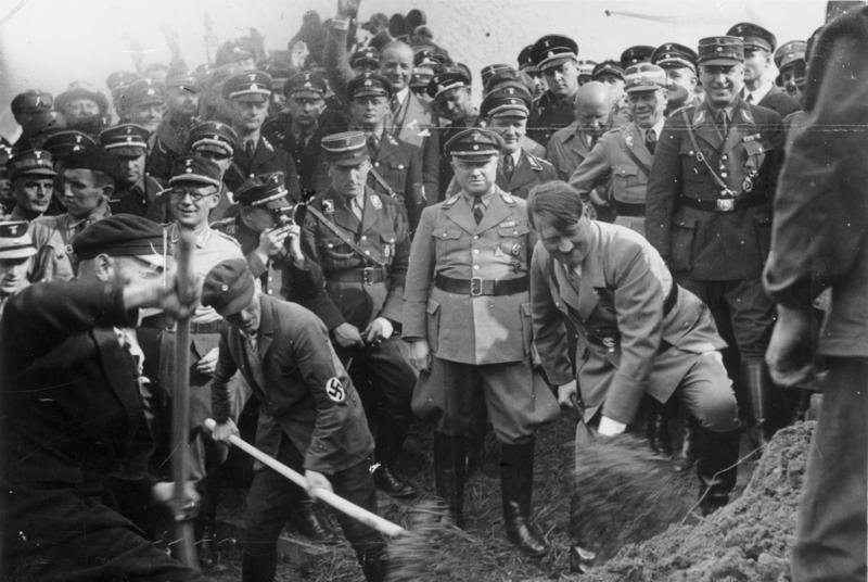 Hitler breaks ground on his ambitious plans to link all major German cities with highways.