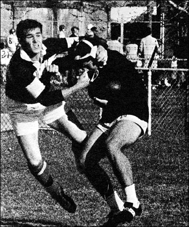 George W. Bush plays a little dirty rugby for Yale in 1966.