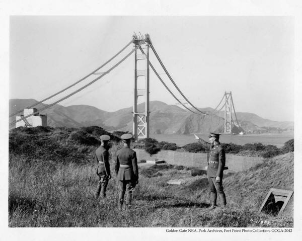 The Golden Gate Bridge around 1935.