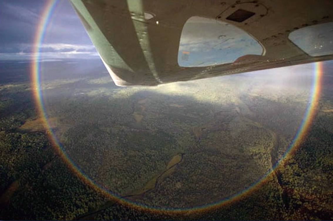In perfect circumstances it's possible to see a 360 rainbow.