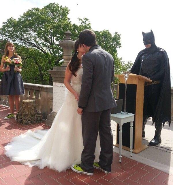Batman officiated this wedding.