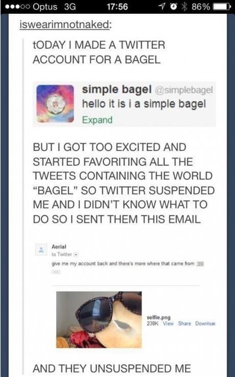 This bagel tale.