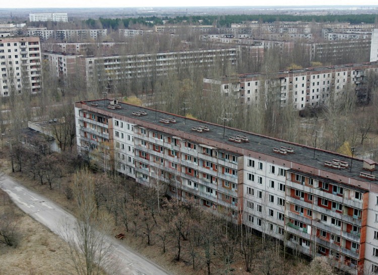 Pripyat, Ukraine now lays waste in the aftermath of the Chernobyl nuclear disaster of 1986.