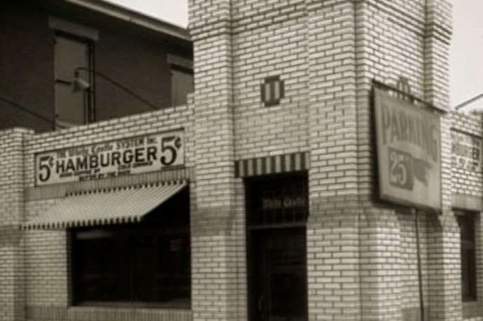 Wichita, Kansas. The original location was the NW corner of First and Main. Cook Walt A. Anderson partnered with insurance man Edgar Waldo "Billy" A. Ingram to make White Castle into a chain of restaurants and market White Castle.
