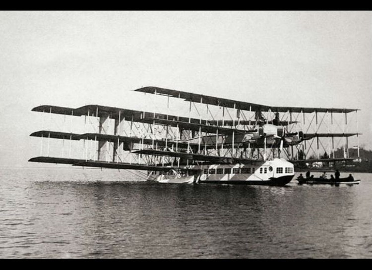 Caproni Ca.60 Noviplano - This design actually only flew once before crashing, getting towed to shore, and then burning to the ground the same day.