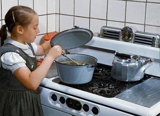 Cooking unsupervised was a normal part of being a kid.