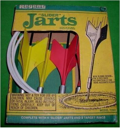 dangerous toys from the 80s - Hslider Jarts New Sinne Desin Essant For Wore Accurate Uch Ass Warning Not A Toy For Use By Children. May Cause Serious Or Fatal Injury. Read Instruct Tions Carefully. Keep Out Of Reach Of Children. Model Complete With 4 Slid