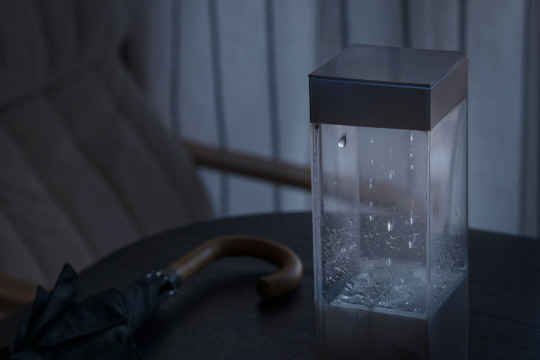 The Tempescope brings the weather into your living room. It’s an ambient physical display that visualizes various weather conditions like rain, clouds, and lightning. The Tempescope receives the forecast from the internet. It’s a Japanese crowd funded project scheduled for mid-2015.