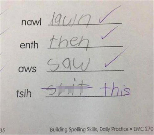 genius kids test - nawl lawns enth then aws saw tsih siit this Aws Building Spelling Skills, Daily Practice Emc 270