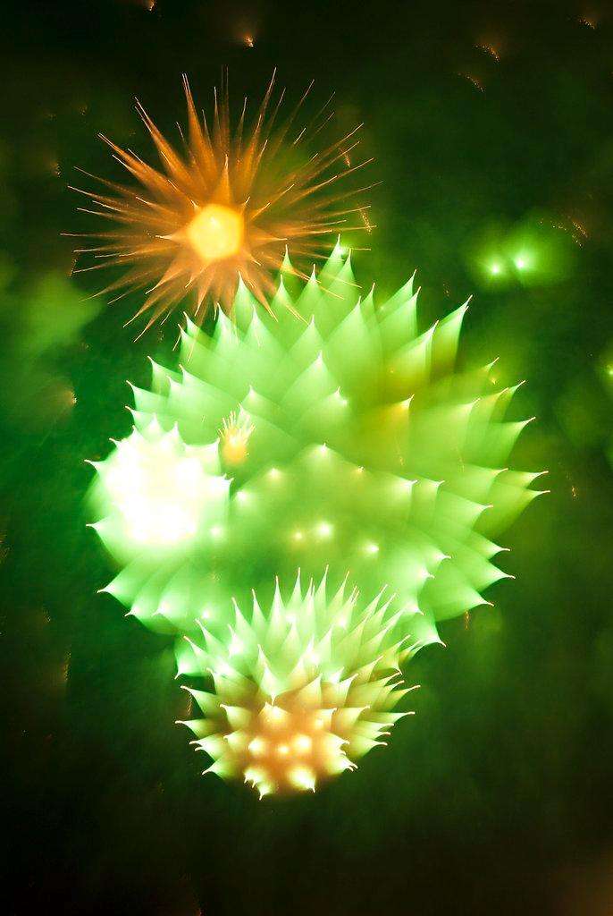 Fireworks when a camera is refocused after the initial explosion