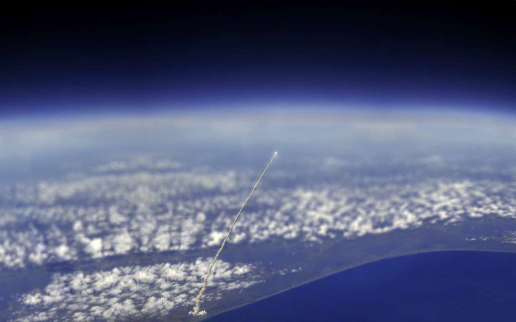 The Space Shuttle Atlantis viewed from the International Space Station