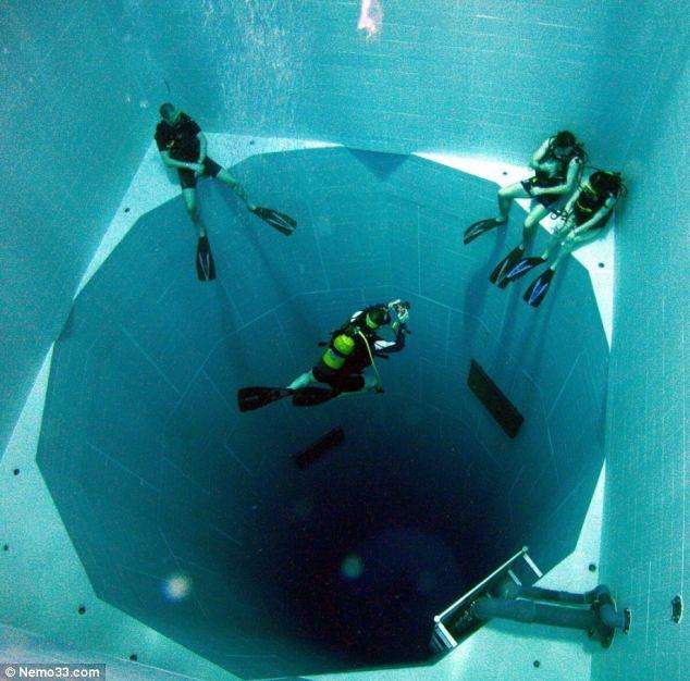 The deepest swimming pool in the world. 113 feet, 600, 000 gallons