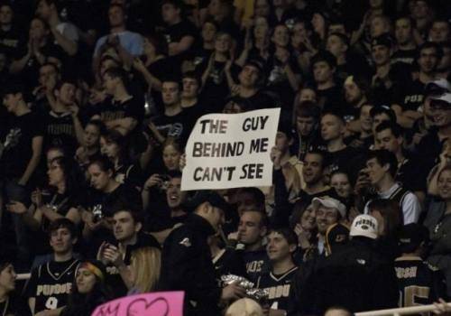funny concert signs - The Guy Behind Me Can'T See m