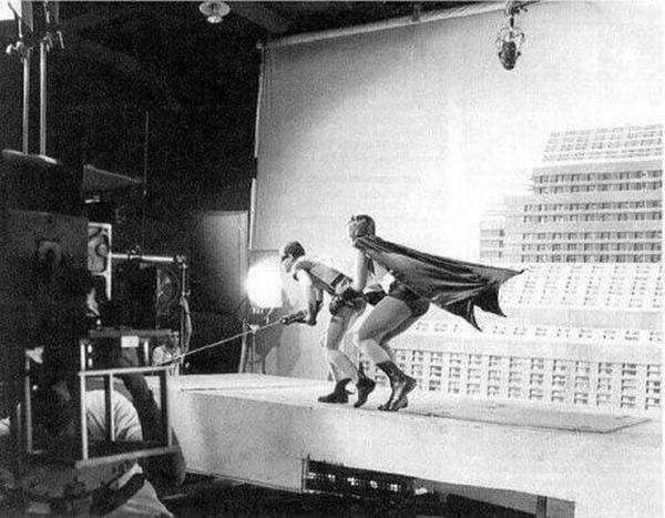On the sets of Batman in 1966