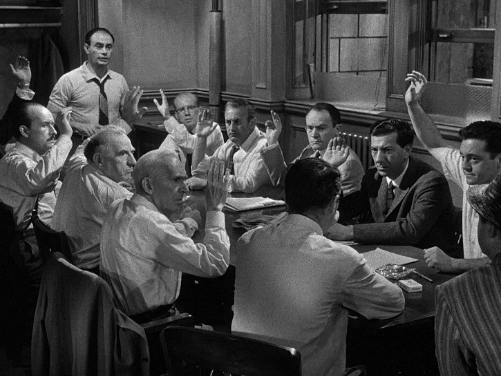 "12 ANGRY MEN" (1957) With the 1997 remake holding an impressive 92% rating on Rotten Tomatoes, it still can't top the perfectly rated original.The power of the film rests not on visually gripping filmmaking but also the perfectly scripted story brought to life by spot-on performances.