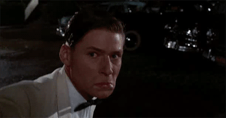 In Back to the Future, we see Biff spiking the punch at the dance. The same exact punch that we see Marty's dad drinking just before he decks Biff in the face. So George Mcfly got the courage from booze.