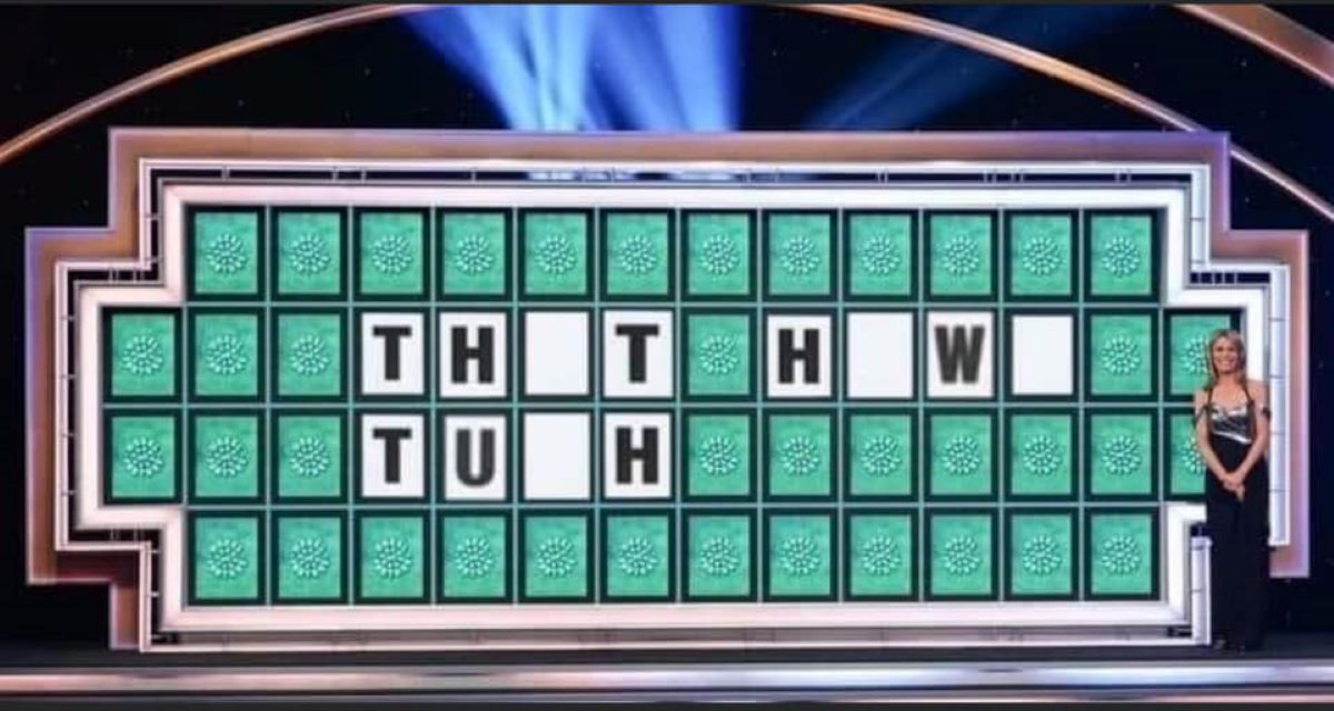wheel of fortune blank board - Th Th Tu H