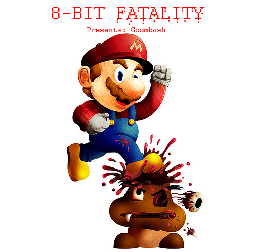 super mario fan art8 bit fatality - 8Bit Faality Presents Goombash