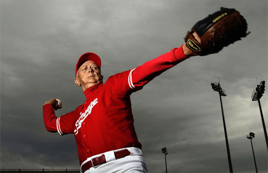 At 79, Norm Perry was the oldest participant in the baseball. 