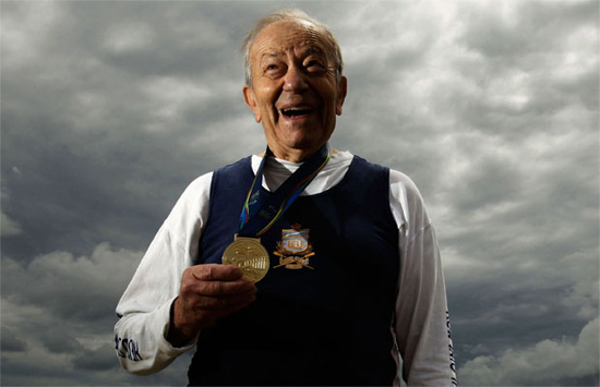 Australian Ralph Howard, 91, was the oldest rower there and he won gold. The Games attracted 28,292 competititors from 95 countries ranging in age from 24 to 101. 