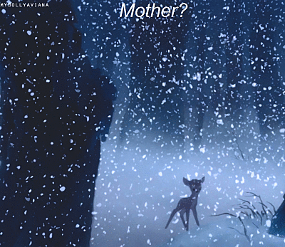 When Bambi's mother died.