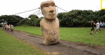 This might be how the statues on Easter Island were moved