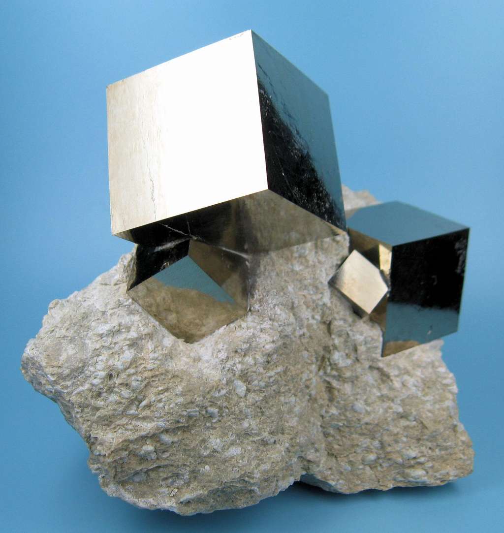 Perfect Cubes of Pyrite Formed by Mother Nature