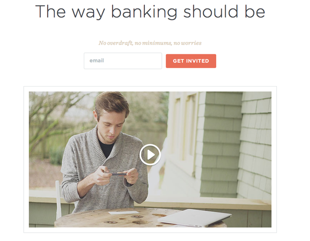 emotional website design - The way banking should be No overdraft, no minimem o sorries email Get Invited