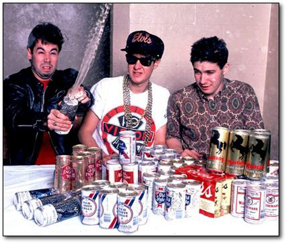 The young Beastie Boys - fighting for their right to party.