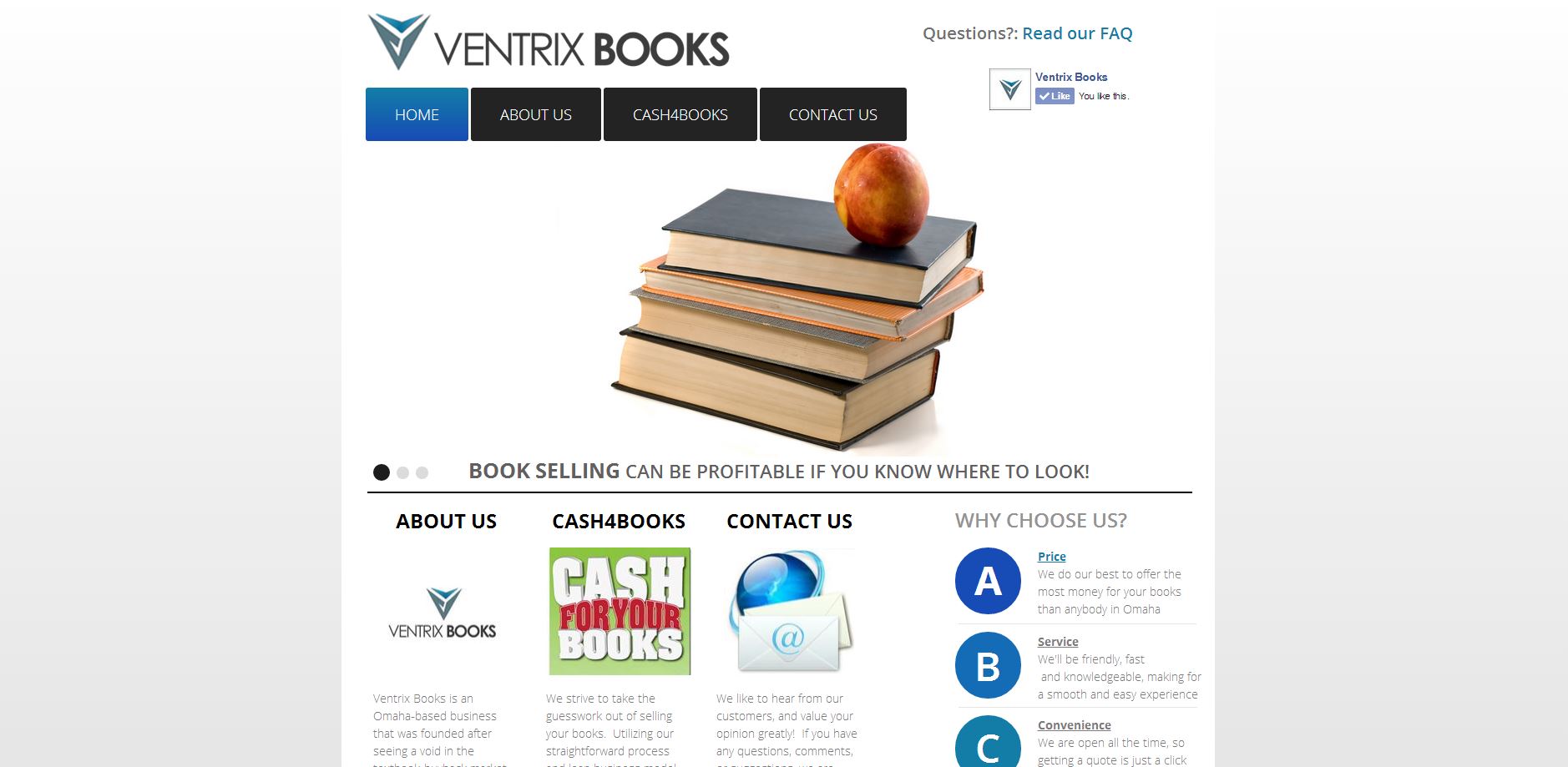 <a href="http://www.ventrixbooks.com/" target="_blank">ventrixbooks.com</a> - Sell your used textbooks just in time for the holidays. Enter the information requested, and within a day you will have a personalized quote. While they are a small startup company, they pay more than most bookstores and other online book buyers.