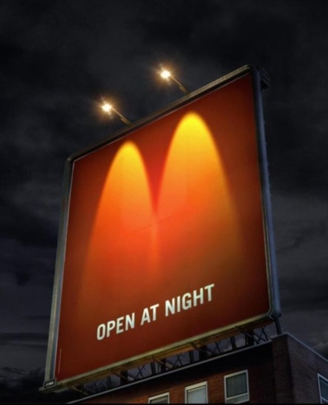mcdonalds creative ads - Open At Night