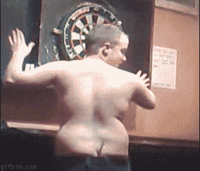 You decide you want to know what it feels like to be a dart board- turns out not that bad.